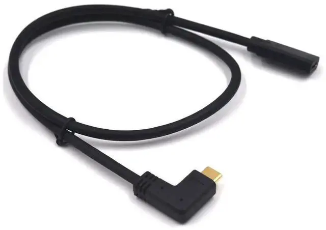 Alt view image 2 of 7 - Aomoproing 3.3ft USB 3.1 Type C Extension Cable, Left & Right Angle USB 3.1 C Extender Cable, 10Gbps 3A USB C Male to Female Adapter Sync Charging and Data Transfer Cord, Gold Plated Ends