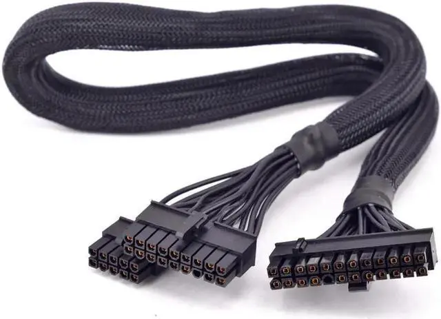 Alt view image 3 of 3 - Aomoproing  PSU Modular 18+10pin to 24Pin ATX Power Supply Cable 20+4 Pin with Sleeved for Seasonic X-series X-560 X-660 X-760