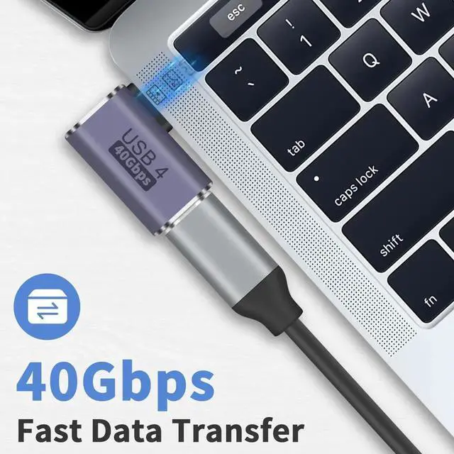 Alt view image 6 of 7 - Aomoproing USB C Right Angle Adapter 40G (Two Styles), 90 Degree USB C Male to Female Adapter for Steam Deck, MacBook, Meta Quest, Phone