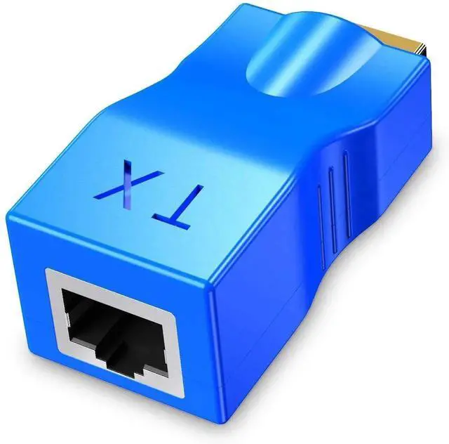 Alt view image 5 of 7 - AOMOPROING HDMI Extender Adapter, HDMI to RJ45 Ethernet Network Converter Over by Cat5-e/6 Cable Splitter 1080p up to 30m/98ft Repeater for HDTV HD TV DVD PS4 STB