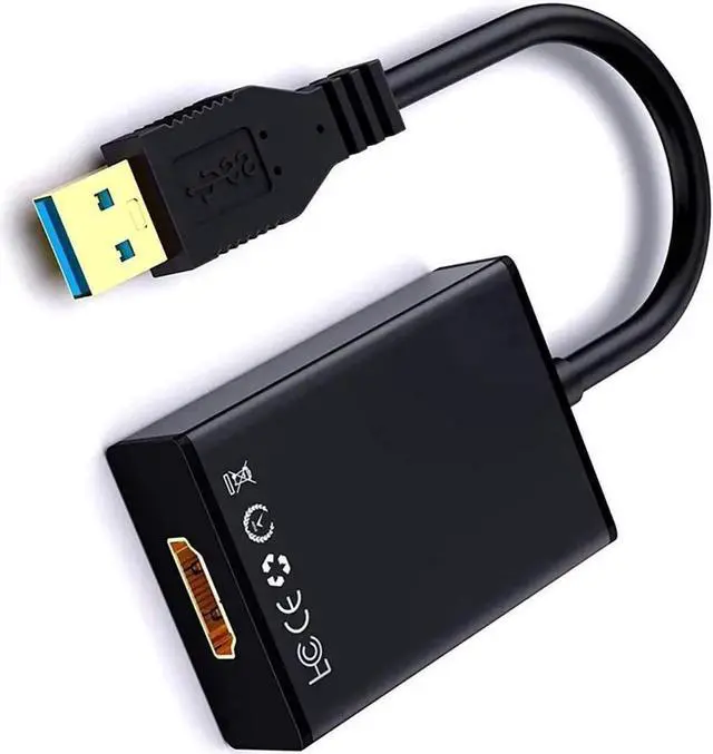 Main image of AOMOPROING USB to HDMI Adapter USB 3.0/2.0 to HDMI 1080P HD Video Cable Converter with Audio Compatible with Windows XP 7/8/8.1/10 for PC Laptop Projector HDTV