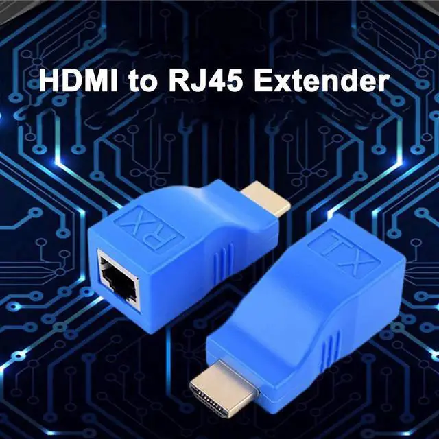 Alt view image 7 of 7 - AOMOPROING HDMI Extender, HDMI to RJ45 Network Cable Extender Converter Repeater Over Cat 5e/6 1080p up to 30m for HDTV, PS4, STB - Request Pure Copper Cat 5e/6 Wire - Not Support HDCP