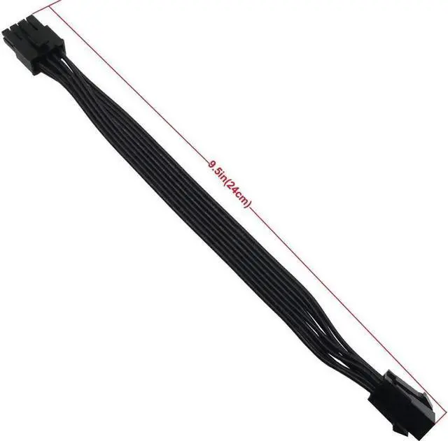 Alt view image 2 of 4 - Aomoproing (2-Pack) ATX 4 Pin to Motherboard CPU 8 Pin Converter Adapter Extension Cable for Power Supply with ATX 4 Pin Port 9.5-inch(24cm)