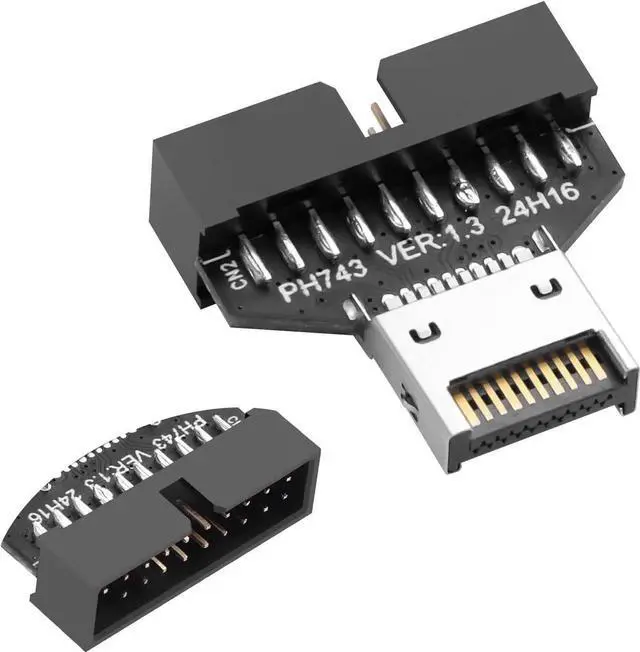 Main image of Aomoproing USB 3.0 Front Panel Header Type E to USB 3.0 19/20Pin Motherboard Header Adapter Type-E Male to 19Pin Male Front Connector Converter