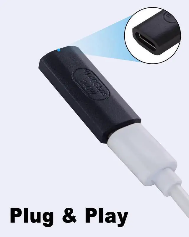 Alt view image 7 of 7 - Aomoproing 240W USB C Female to Female Adapter, 40Gbps USB C Coupler, 8K@60Hz Video Display for Switch, Tablet, iPad, MacBook, Thunderbolt 4/3 (2Pack)