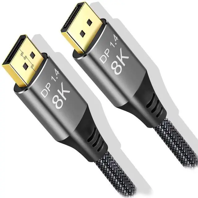 Main image of AOMOPROING 8K Display Port to DisplayPort Cable 1.4 10ft Ultra HD 4K 144Hz, 8K 60Hz, HBR3(7680x4320 Resolution) High Speed 32.4Gbps, Long Braided DP 1.4 1.2 Cable