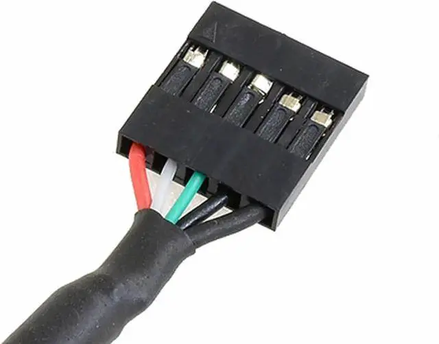 Alt view image 5 of 7 - Aomoproing USB Header to Mini USB Dupont Cable, 90 Degree Left Angle Mini USB Male to 5 Pin Motherboard Female Adapter Dupont Extended Cable (2 Pack) 50CM/1.64FT