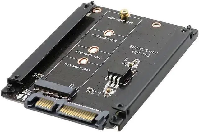 Alt view image 4 of 6 - Aomoproing Metal Case B+M Key M.2 NGFF SSD To 2.5 SATA 6Gb/s Adapter Card With Enclosure Socket M2 NGFF Adapter With 5 Screw