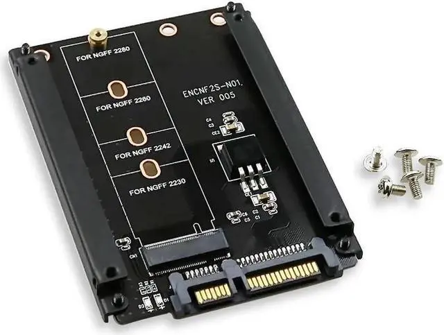 Main image of Aomoproing Metal Case B+M Key M.2 NGFF SSD To 2.5 SATA 6Gb/s Adapter Card With Enclosure Socket M2 NGFF Adapter With 5 Screw