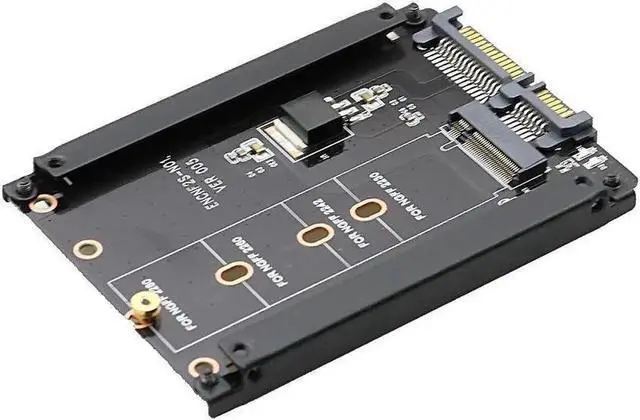 Alt view image 6 of 6 - Aomoproing Metal Case B+M Key M.2 NGFF SSD To 2.5 SATA 6Gb/s Adapter Card With Enclosure Socket M2 NGFF Adapter With 5 Screw