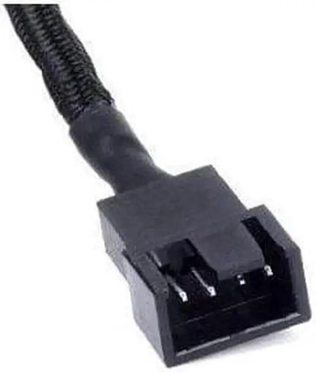 Alt view image 5 of 5 - Aomoproing Black Sleeved PWM Fan Splitter Cable 1 to 2 Converter, 2 Pack