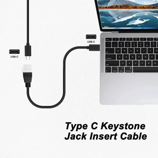 Alt view image 4 of 7 - Aomoproing USB C to Type-C Keystone Insert Adapter - 10 Gbps, High Speed Charging, 20CM/7.8INCH