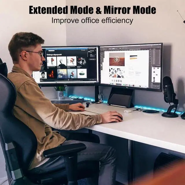 Alt view image 6 of 6 - AOMOPROING Short HDMI Cable 2FT, 5-Pack, High Speed HDMI 2.0 Cable Supports 4K@60Hz, 2K, 1080P, HDCP 2.2, HDR, ARC & Ethernet, Compatible with Monitor, TV, Xbox, PS5/4/3, Laptop, Roku, etc