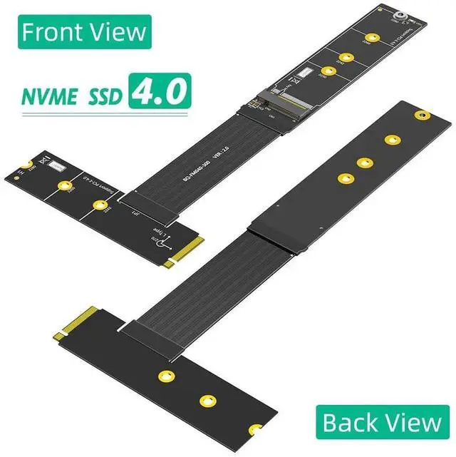 Alt view image 5 of 7 - Aomoproing  Upgrade Version 270 Degree NGFF M.2 M-Key NVME SSD Extension Cable(Length20cm)