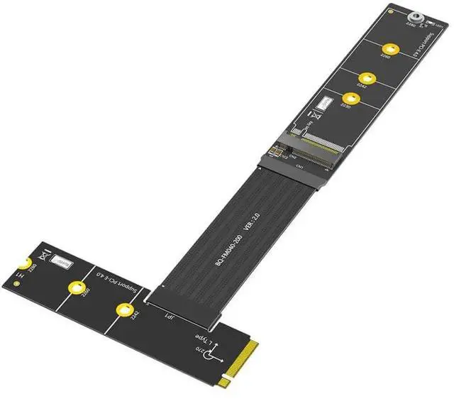 Main image of Aomoproing  Upgrade Version 270 Degree NGFF M.2 M-Key NVME SSD Extension Cable(Length20cm)
