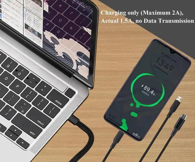 Alt view image 6 of 7 - 4Ft/2Pack Micro USB Multi Charging Cable 3 in 1 Fast Charging Cord 2A USB 2.0 A Male to Three Micro USB Male Y Splitter Charge Cord for Smart Phones&Any Micro USB Powered Device(Black-3Micro)
