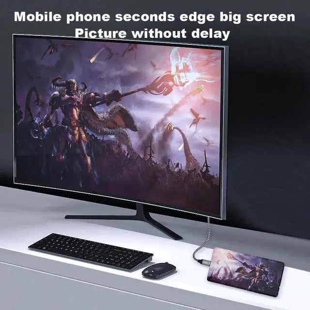 Alt view image 7 of 7 - USB C to HDMI 2.1 Cable 6.6FT, 8K@60Hz 4K@144Hz Thunderbolt 3/4 Compatible with MacBook Pro/Air, iPad Pro, iPhone 15, Supports HDCP 2.3 & HDR10, High Speed 48Gbps for XPS, Galaxy S22, Gaming Monitor