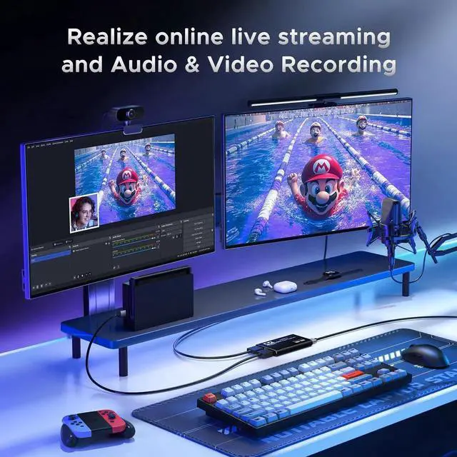 Alt view image 4 of 7 - AOMOPROING Video Capture Card, USB 3.0 Capture Card 4K HDMI Loop-Out, 1080P 60FPS/2K 30FPS Video Game Capture for Works for PS5/Camera/PC