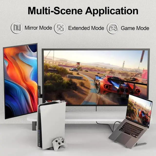 Main image of AOMOPROING 8K HDMI Cable 10 FT, HDMI 2.1 Gaming Cord, Support 8K@60Hz, 4K@120Hz, Dynamic HDR10+, SBTM, VRR, QFT, ALLM, 3D, HDCP 2.3 for PS5, Xbox, Nintendo Switch, TV, PC, Monitor, Graphics Card