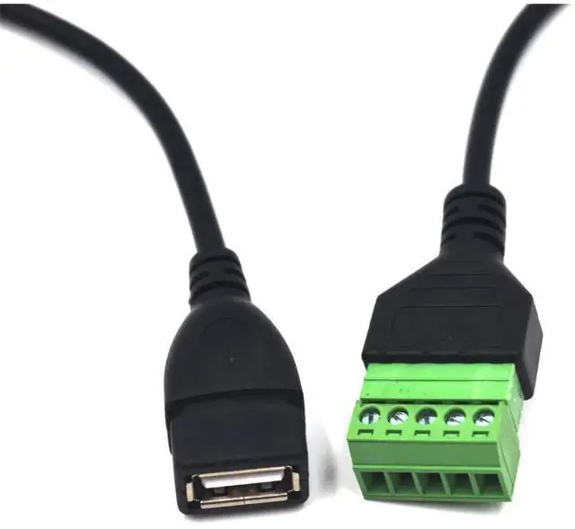 Alt view image 3 of 6 - Aomoproing 12 Inch USB 2.0 5 Pin Female Terminal Block Cable, USB Extension Plug Bolt Screw Solderless Terminal Adapter Connector Charging and Data Transfer Cord