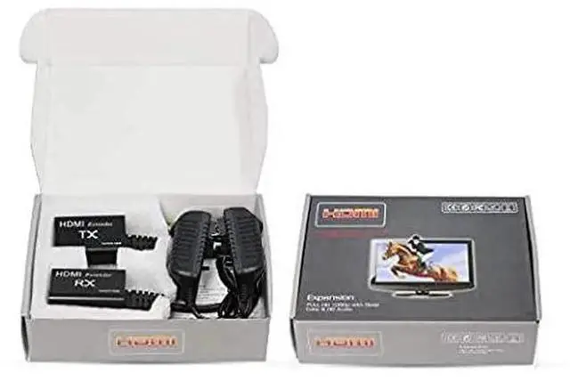 Alt view image 4 of 6 - AOMOPROING HDMI Extender,HDMI Male to RJ45 Network LAN Extender 60m Converter Repeater Over Cat 5e / 6e 1080p up to 60m Extender for HDTV HDPC 4K 2K (197ft)-Need to Adjust Transmission Distance