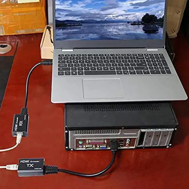 Alt view image 5 of 6 - AOMOPROING HDMI Extender,HDMI Male to RJ45 Network LAN Extender 60m Converter Repeater Over Cat 5e / 6e 1080p up to 60m Extender for HDTV HDPC 4K 2K (197ft)-Need to Adjust Transmission Distance