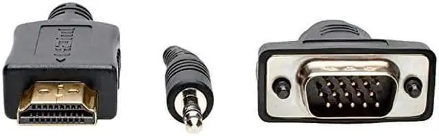 Alt view image 6 of 6 - AOMOPROING HDMI to VGA + Audio Adapter Converter Cable Active Low Profile HD15 + 35mm MM 1080p 60Hz 15ft 15 P566015VGAA