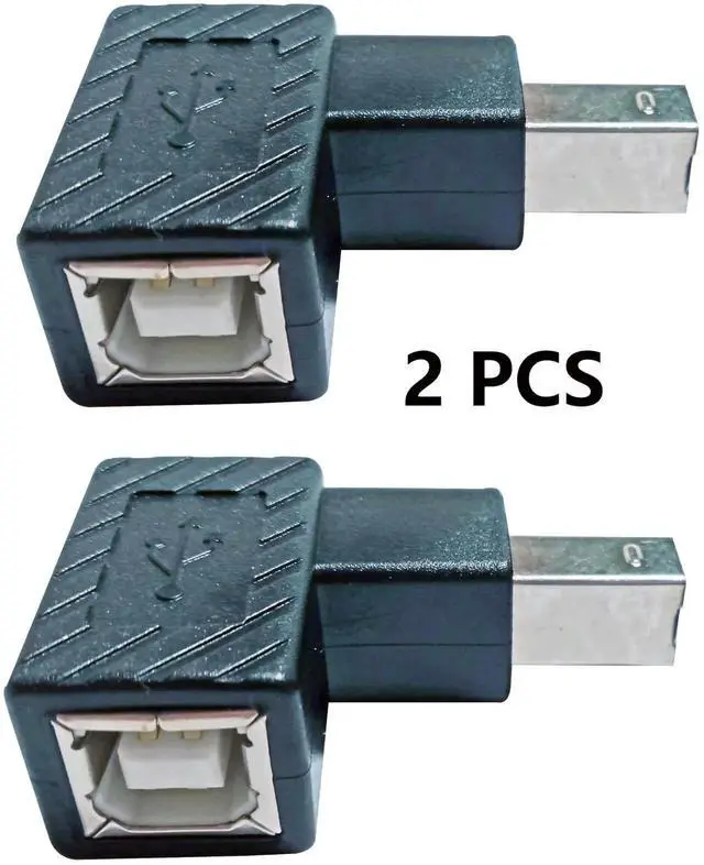 Alt view image 5 of 7 - Aomoproing 90 Degree USB 2.0 Type B Printer Adapter,USB 2.0 B Male to Type B Female Down Angle Print and Data Transfer Extension Connector for Printer Scanner Fax HDD 2 pcs