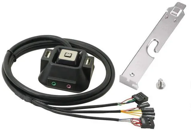 Alt view image 5 of 5 - Aomoproing Desktop Computer Case Switch,Reset HDD Button Switch with Dual USB Ports,Power Button,Audio Ports for Desktop PC Case