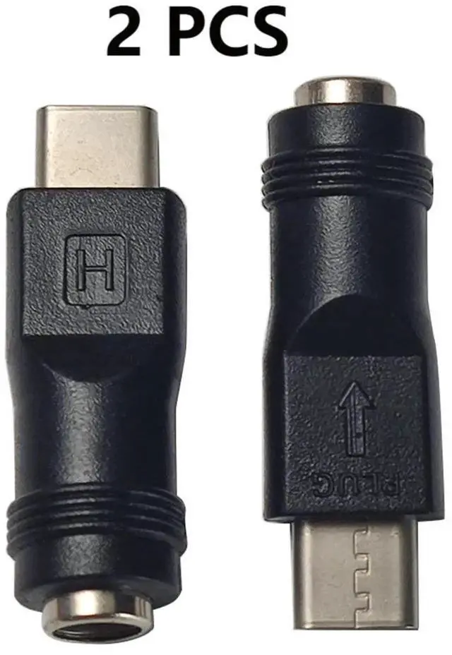 Alt view image 2 of 6 - Aomoproing USB C to DC Power Adapter Type C USB Male to DC 5.5x2.1mm Female Connector DC5521 Female to Type C Male Charge Adapter for Laptop PC Smart Phone 2 PCS