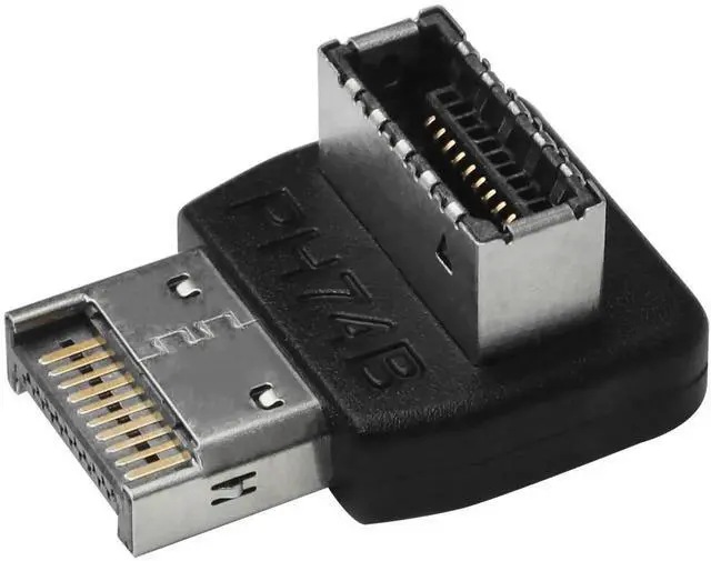 Main image of Aomoproing Computer Motherboard USB3.1 Type-E Interface 90-Degree Right Angle Bent Head with Shell PH74B Right Angle Bent Head USB E Adapter for Computer Motherboard