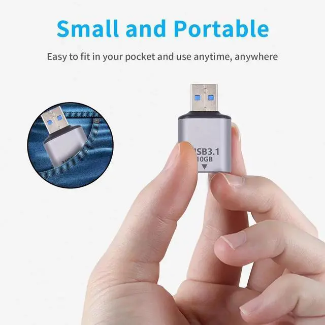 Alt view image 4 of 7 - AOMOPROING 10Gbps USB C to USB Adapter 3.1 Gen 2, (1-Pack) USB C Female to USB Male Adapter Double-Sided SuperSpeed Data Sync & ChargingOTG Converter Connector for Laptop, PC, Power Bank