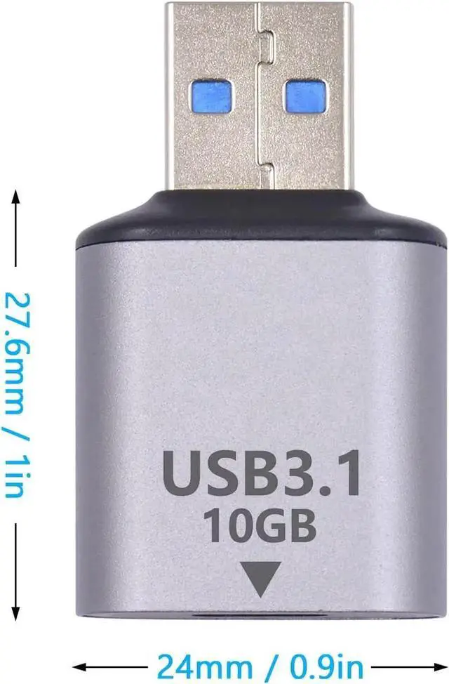 Alt view image 7 of 7 - AOMOPROING 10Gbps USB C to USB Adapter 3.1 Gen 2, (1-Pack) USB C Female to USB Male Adapter Double-Sided SuperSpeed Data Sync & ChargingOTG Converter Connector for Laptop, PC, Power Bank