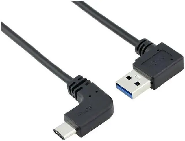 Alt view image 4 of 4 - Aomoproing 3.28ft. USB3.0 Type-C AM90 data line Type-C side bend model