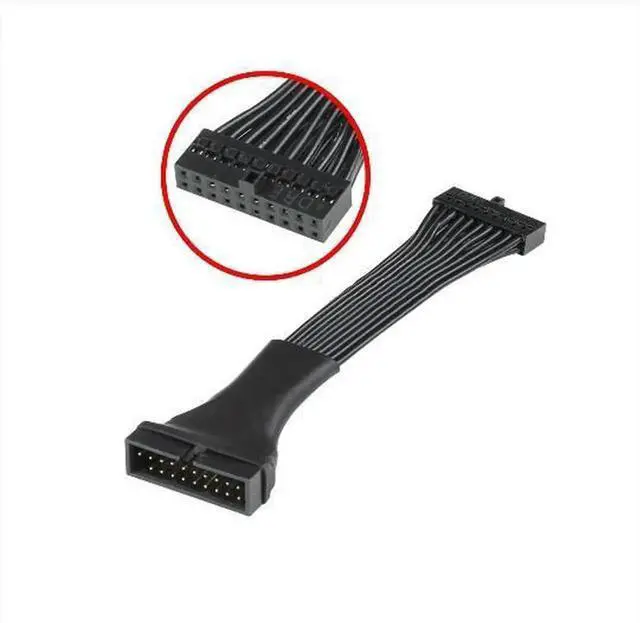 Alt view image 3 of 3 - Aomoproing Low Profile USB 3.0 Header Extender Cable 15CM
