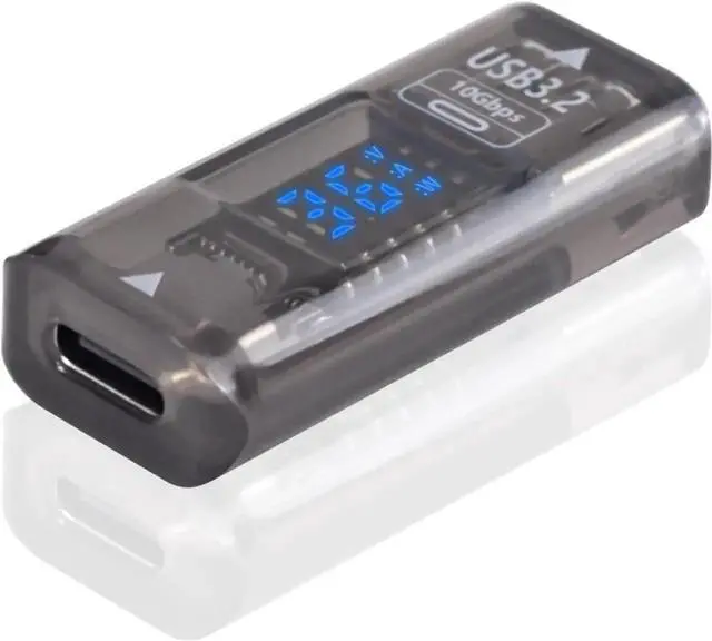 Main image of AOMOPROING USB C Female to USB Female Adapter, Type A to Type C Adapter with LED Digital Display, USB C 3.2 Converter Support 10Gbps Data Sync and Charging for Laptop, PC(1pcs)