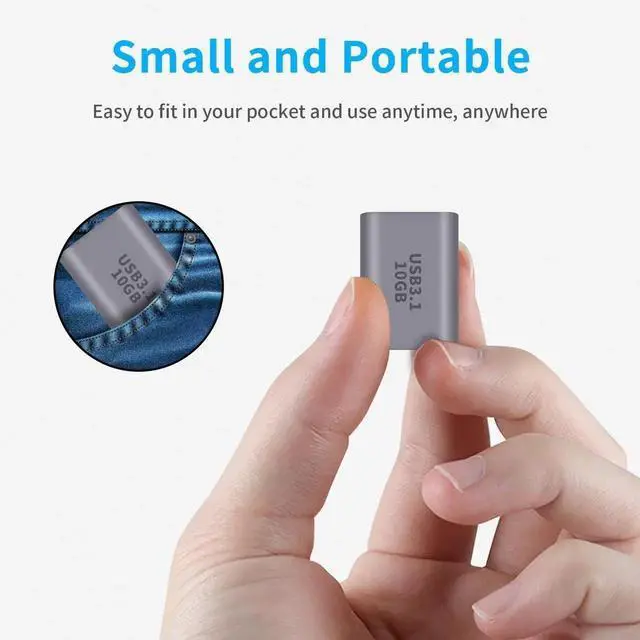 Alt view image 5 of 6 - AOMOPROING 10Gbps USB C Female to USB Female Adapter, 2-Pack Bi-Directional USB 3.1 Gen2 Type-C to Type-A Converter OTG Adapter Compatible with iPhone, MacBook Pro, Laptop