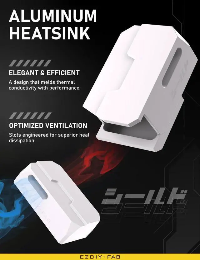 Alt view image 6 of 6 - Shield Series 8-Pin PCIe GPU Power Adapter,90-Degree Angled Connector, Aluminum Design for Graphics Cards Reverse Type,White-2 Pack