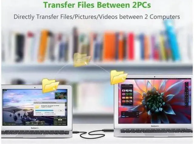 Alt view image 2 of 4 - Aomoproing UGREEN USB Data Transfer Cable USB 2.0 Transfer Data Easy Link Cable for Windows Mac Data transferring from PC to PC Black 2m