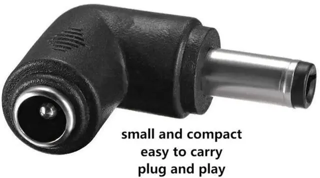 Alt view image 2 of 5 - Aomoproing DC Power Connector Adapter 90 Degree Angle DC5.5 x 2.5mm Male Plug to 5.5x2.1mm Female Jack Adapter Coupler DC 5521 Female to 5525 Male Converter 2pcs