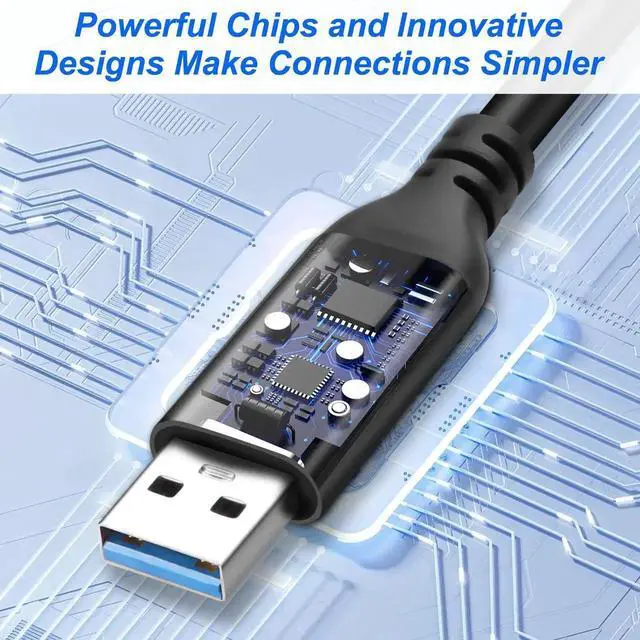 Alt view image 4 of 7 - Aomoproing USB A to Ethernet Cable Gigabit LAN Network 1 Gbps USB 3.0 Type A Male to RJ45 Male/Female Adapter Cord for Laptop PC and More Directly Connected to Switch, Router, Modem-2M/6.5FT