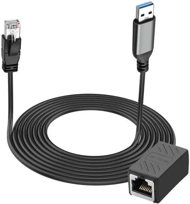 Main image of Aomoproing USB A to Ethernet Cable Gigabit LAN Network 1 Gbps USB 3.0 Type A Male to RJ45 Male/Female Adapter Cord for Laptop PC and More Directly Connected to Switch, Router, Modem-2M/6.5FT
