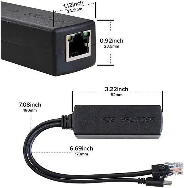 Alt view image 2 of 6 - Aomoproing PoE Splitter USBC 5V Active PoE to USBC Adapter IEEE 8023af Compliant for Pi 4 WiFi Security Cameras and More