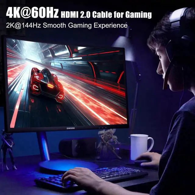 Alt view image 6 of 7 - AOMOPROING HDMI to HDMI Cables 5 Feet, 5-Pack, High Speed HDMI 2.0 Cable Supports 4K@60Hz, 2K, 1080P, HDCP 2.2, HDR, ARC & Ethernet, Compatible with Xbox, PS3, PS4, Laptop, Roku, Monitor, TV etc