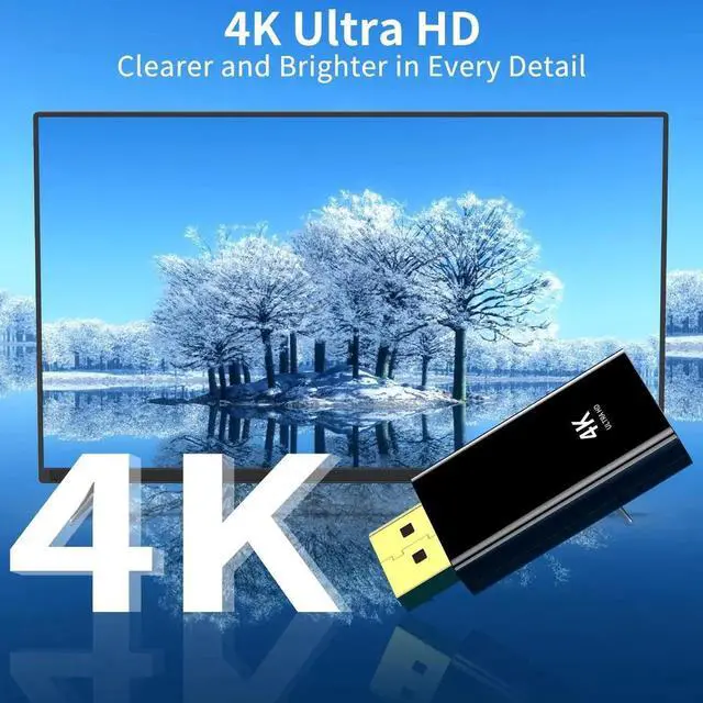 Alt view image 3 of 6 - Aomoproing  4K DisplayPort to HDMI Adapter 2-Pack,24K Gold Plated Uni-Directional Display Port DP to HDMI Passive Adapter Compatible for HP, HDTV, AMD, GPU,Projector, PC,Desktop