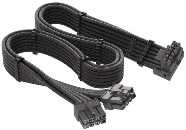 Main image of 12VHPWR 90 Degree Adapter for C.orsair PCIE 5.0 16AWG 600W 12VHPWR Adapter Dual 8 Pin PCIe to 16 Pin 12+4 Pin for RTX 4090 4080 3090TI 4070Ti Graphics Card GPU, ONLY for C.orsair Power Supply (Type A)