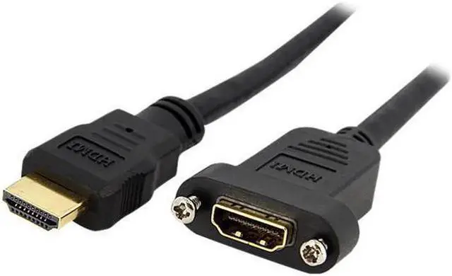 Main image of AOMOPROING HDMI 3 ft. Black HDMI Panel Mount Cable Female to Male