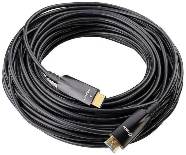 Main image of AOMOPROING 75ft Fiber Optic HDMI Cable with 4K 30Hz and 1080p 60Hz HD Video 3D ARC HDCP CEC High Speed Supported (75 Feet, Black) compatible with DVD Player, computer monitor, gaming console, TV