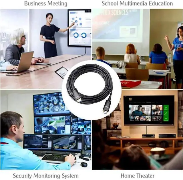 Alt view image 2 of 7 - AOMOPROING 75ft Fiber Optic HDMI Cable with 4K 30Hz and 1080p 60Hz HD Video 3D ARC HDCP CEC High Speed Supported (75 Feet, Black) compatible with DVD Player, computer monitor, gaming console, TV