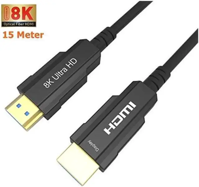 Alt view image 3 of 7 - AOMOPROING 8K HDMI Fiber Optic Cable Real UHD HDR 8K 48Gbps 8K@60Hz 4K@120Hz HDMI 2.1 Support 3D HDCP2.2 HDMI Cable for PS4 SetTop Box HDTVs Projectors 15m 49.5ft